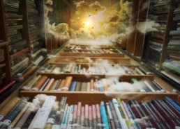 Heavenly books. Image via Pixabay