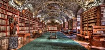 I could spend many a happy hour here - the library at Prague. Image via Pixabay.