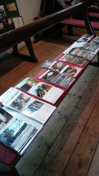Everyone loved flipping through the photo albums. Image by Allison Symes