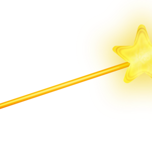 I always thought the magic wand looked a bit twee for something so powerful. Pixabay image.