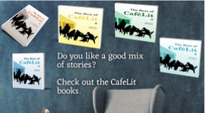 CafelLit is a wonderful online writing community and very supportive. Image created by Allison Symes using Book Brush.